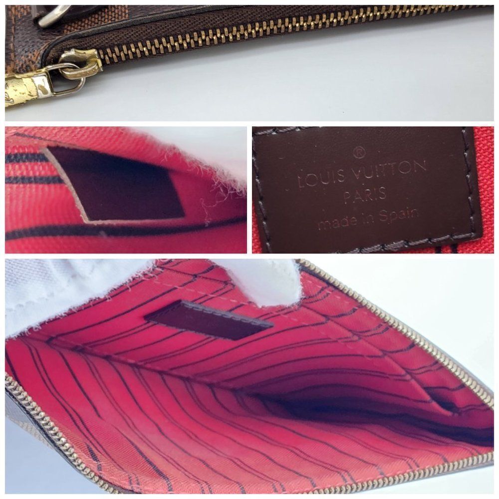 Louis Vuitton Neverfull MM Pochette in Damier Ebene in Excellent Condition - Picture 4 of 4